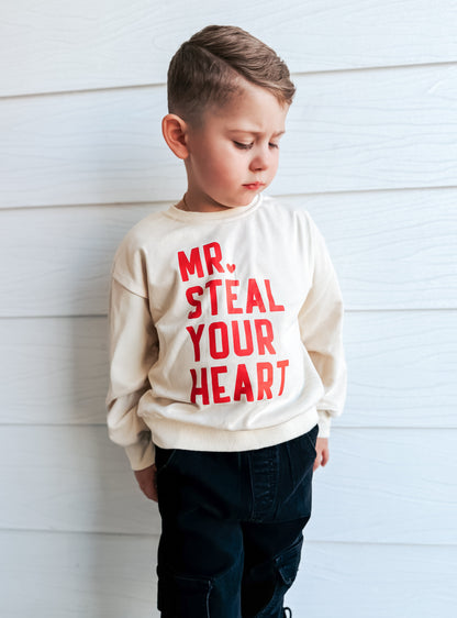 Mr Steal Your Heart Crewneck Sweatshirt - Cream