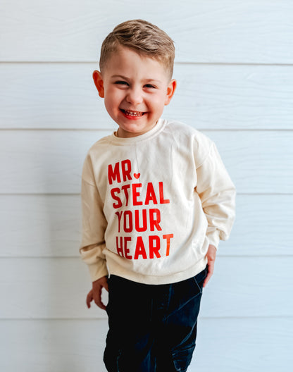 Mr Steal Your Heart Crewneck Sweatshirt - Cream