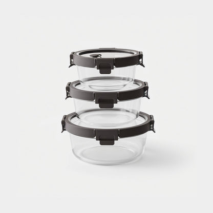 Round Glass Container Set