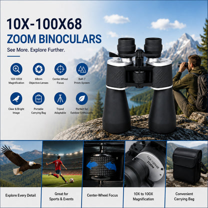 BetaOptics 100X Military HD Zoom Binocular