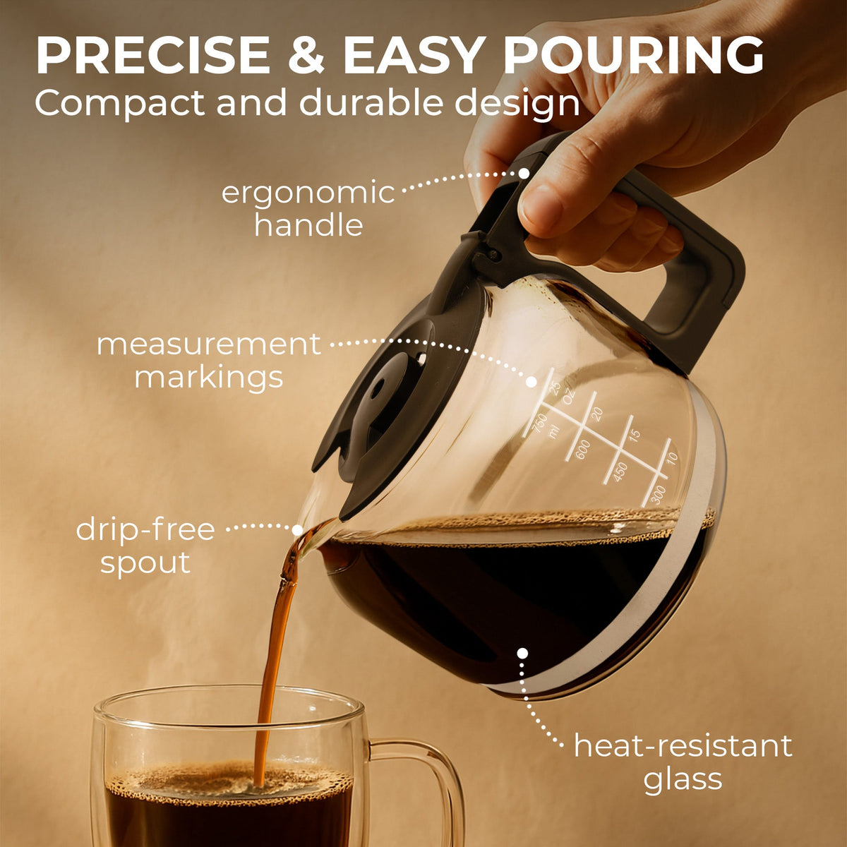 Universal Replacement Coffee Carafe (5-Cup), KFRC05