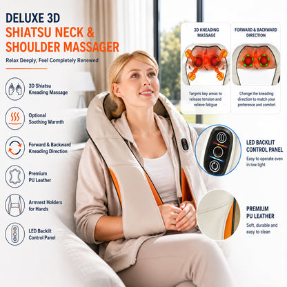 Carepeutic Deluxe Swedish Shiatsu Full Body Massager with Heat Therapy