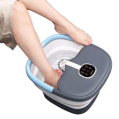 Carepeutic Deluxe Automatic Foot Spa Massager with Remote and Red Light Therapy
