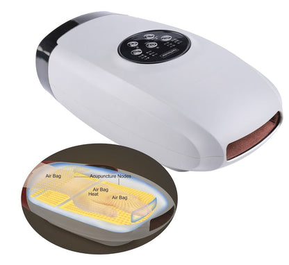 Carepeutic Acupressure Warming Hand Massager with Pulse Vibration, Kneading Massage, for Home or Office or On the Go