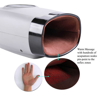 Carepeutic Acupressure Warming Hand Massager with Pulse Vibration, Kneading Massage, for Home or Office or On the Go