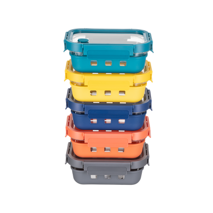 Multicolor Glass Storage Set