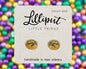 Lilliput Little Things -  Mardi Gras King Cake Earrings