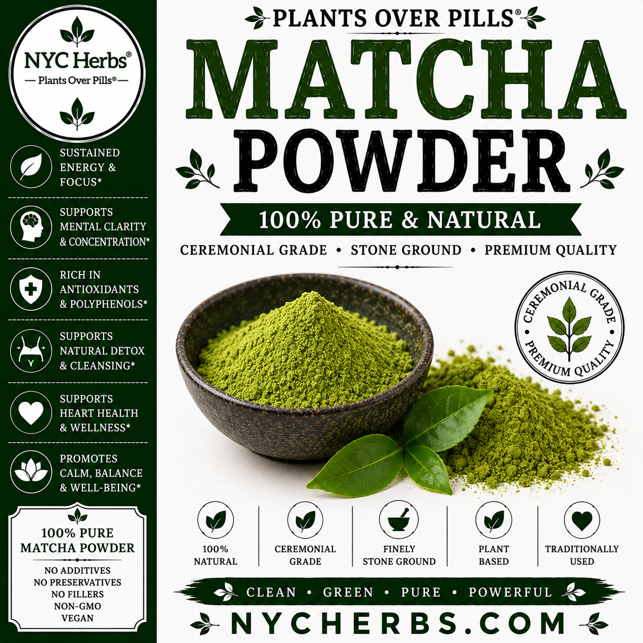 Matcha Powder | Clean Energy & Antioxidant Power