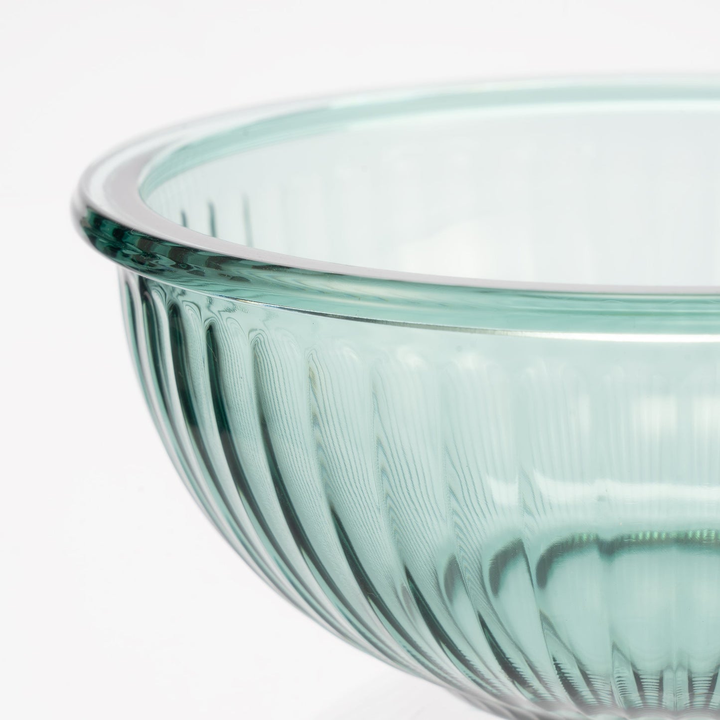 Borosilicate Glass Mixing Bowl Set- Diamond Blue (W/ Handle)