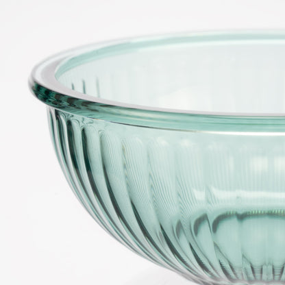 Borosilicate Glass Mixing Bowl Set- Diamond Blue (W/ Handle)