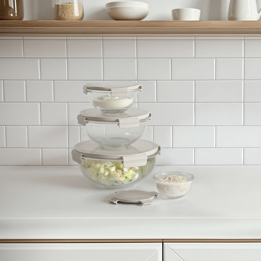 8-PC Mix & Store Serve Glass Bowl Set