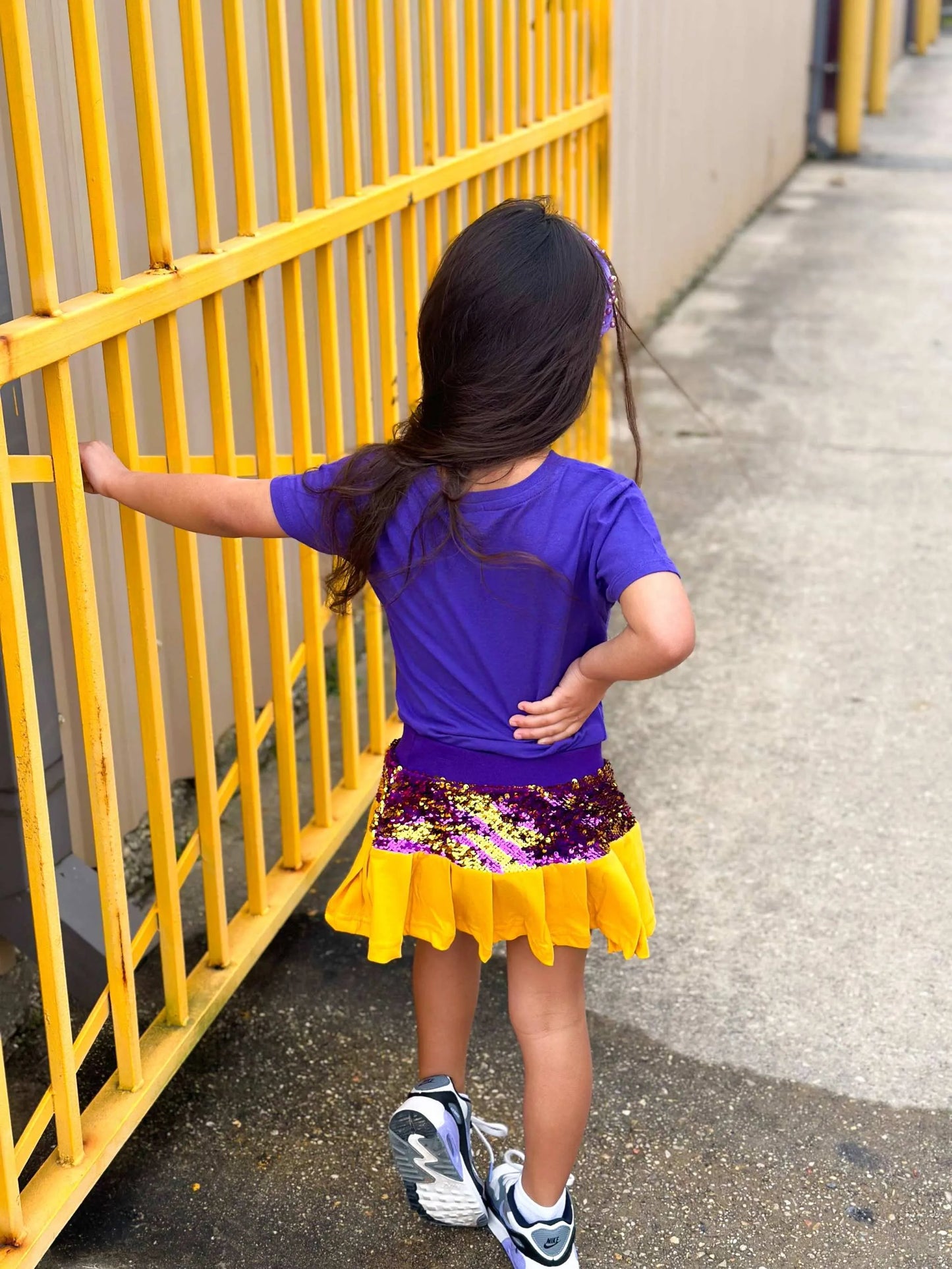 Mardi Gras Creations - Purple and Gold Youth Skort