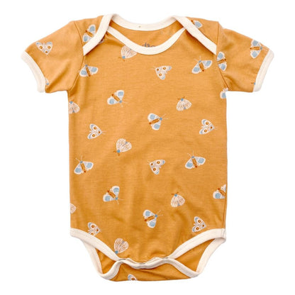 GOTS Certified Organic Cotton Short Sleeve Bodysuit - Magical Moth