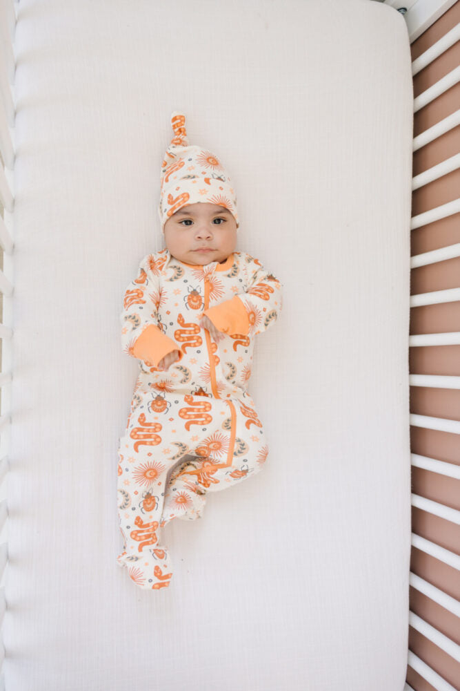 GOTS Certified Organic Cotton Zippy Footed - Mystic Serpent