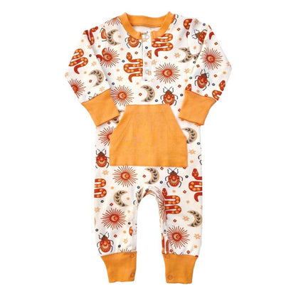 GOTS Certified Organic Cotton Playsuit - Mystic Serpent