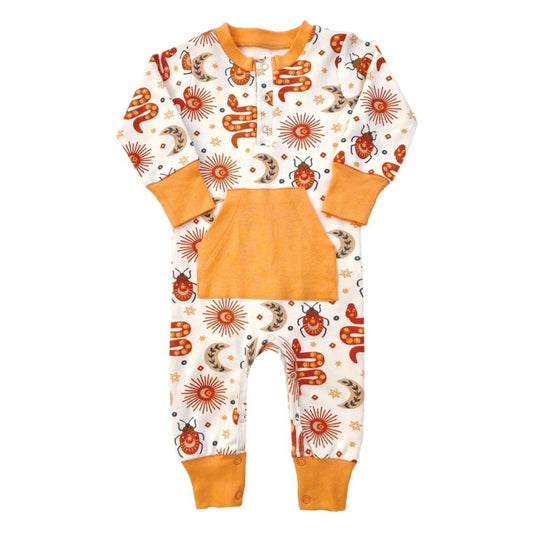 GOTS Certified Organic Cotton Playsuit - Mystic Serpent