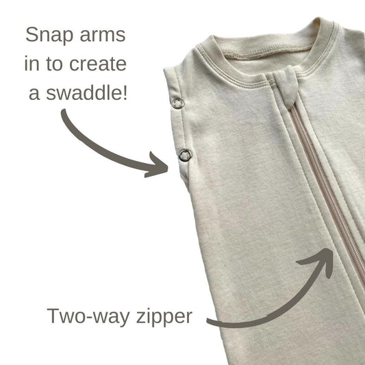 GOTS Certified Newborn Sleepsack Swaddle - Natural