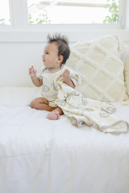 GOTS Certified Organic Cotton Short Sleeve Bodysuit - Quail Nest