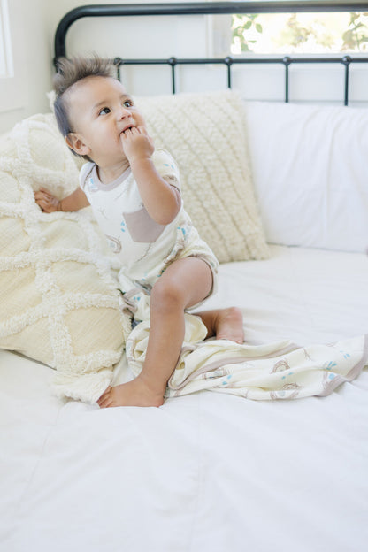 GOTS Certified Organic Cotton Short Sleeve Bodysuit - Quail Nest