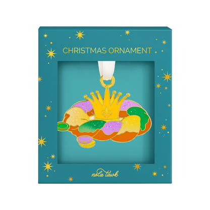 King Cake Enamel Ornament
