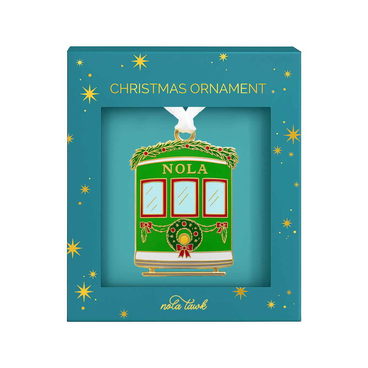 Streetcar Enamel Ornament