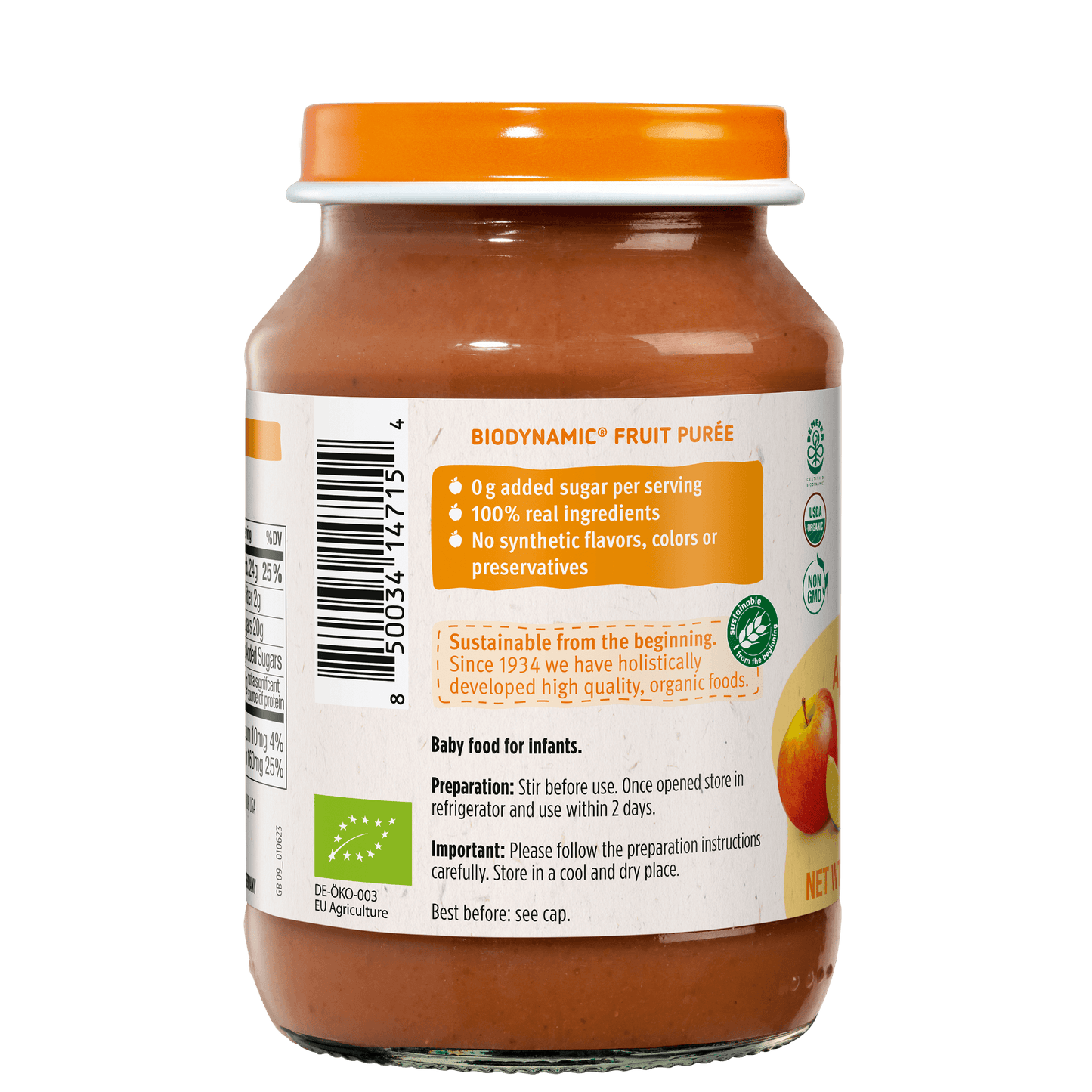 Holle Organic Baby Food Jar - Apple & Plum - 12 Jars