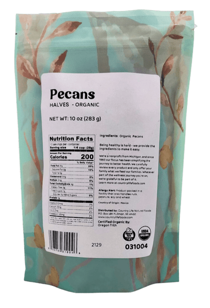 Pecan Halves, Junior Mammoth, Organic