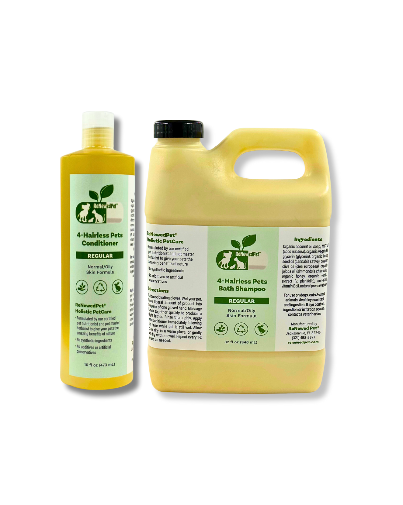 4-HAIRLESS PETS PETS REGULAR SHAMPOO & CONDITIONER
