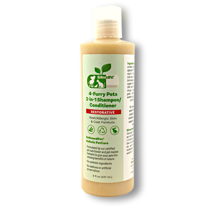 4-FURRY PETS 2-IN-1 * RESTORATIVE SHAMPOO & CONDITIONER