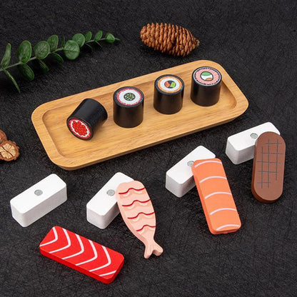 Wooden Sushi Play Set – Pretend Food Toys for Kids