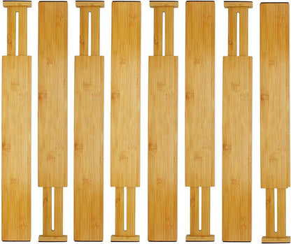 Bamboo Expandable Strip Bamboo Drawer Partition Expandable Drawer Partition Convenient Bamboo Divider Drawer Organization