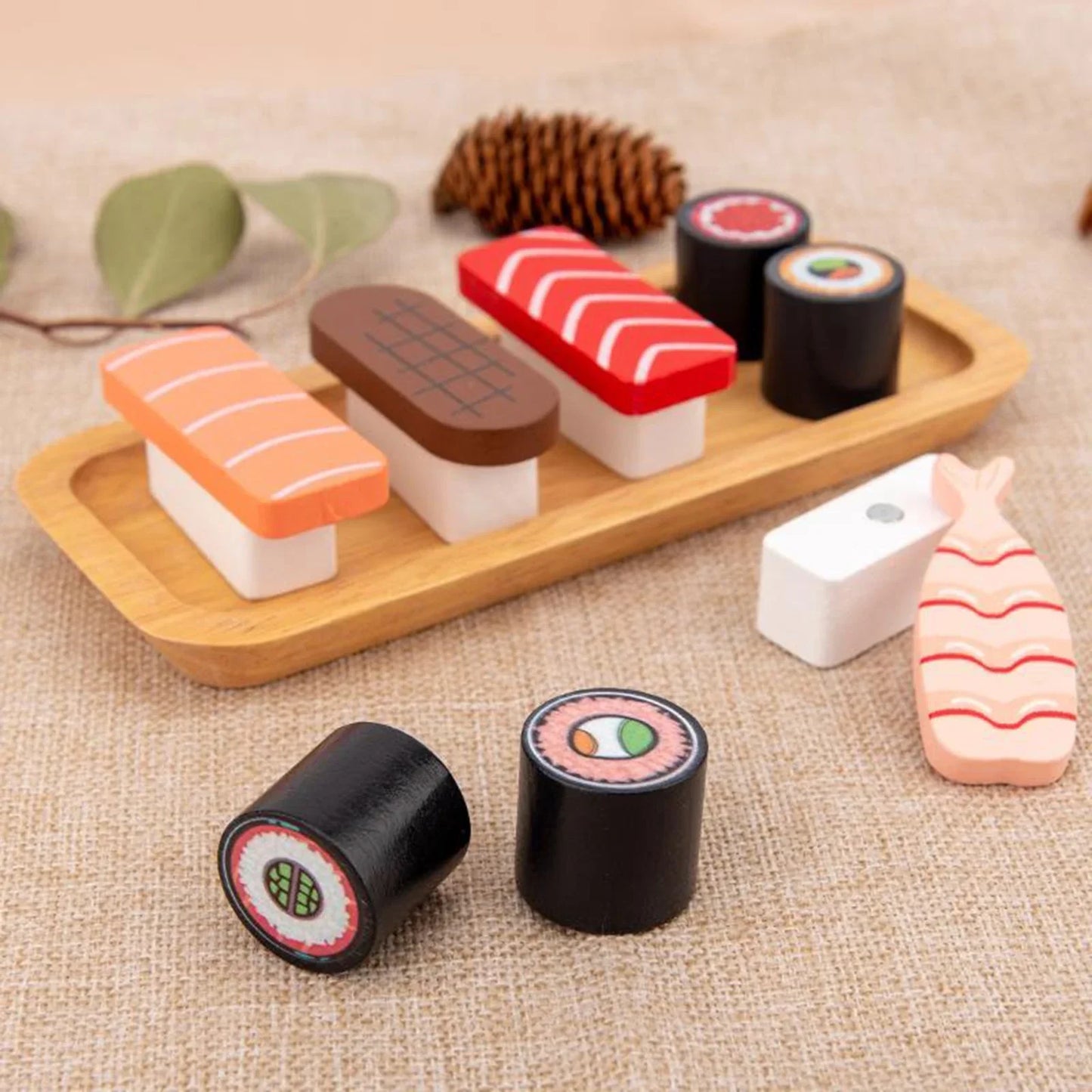 Wooden Sushi Play Set – Pretend Food Toys for Kids