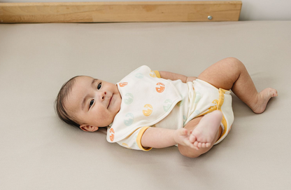 GOTS Certified Organic Cotton Bib - Smiley Bolts