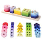 Wooden Shape Sorting Toy – Educational Stacking Blocks for Kids
