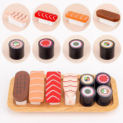 Wooden Sushi Play Set – Pretend Food Toys for Kids