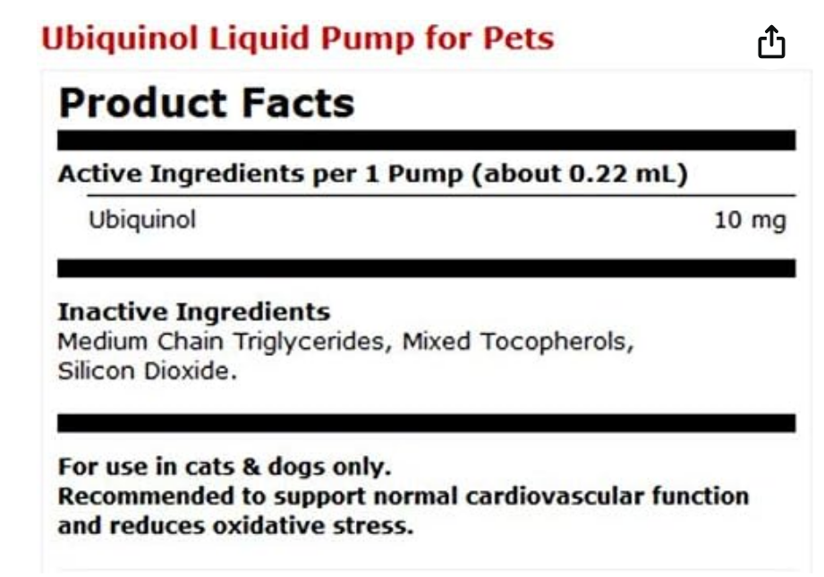 CELLULAR HEALTH /  Ubiquinol For Pets