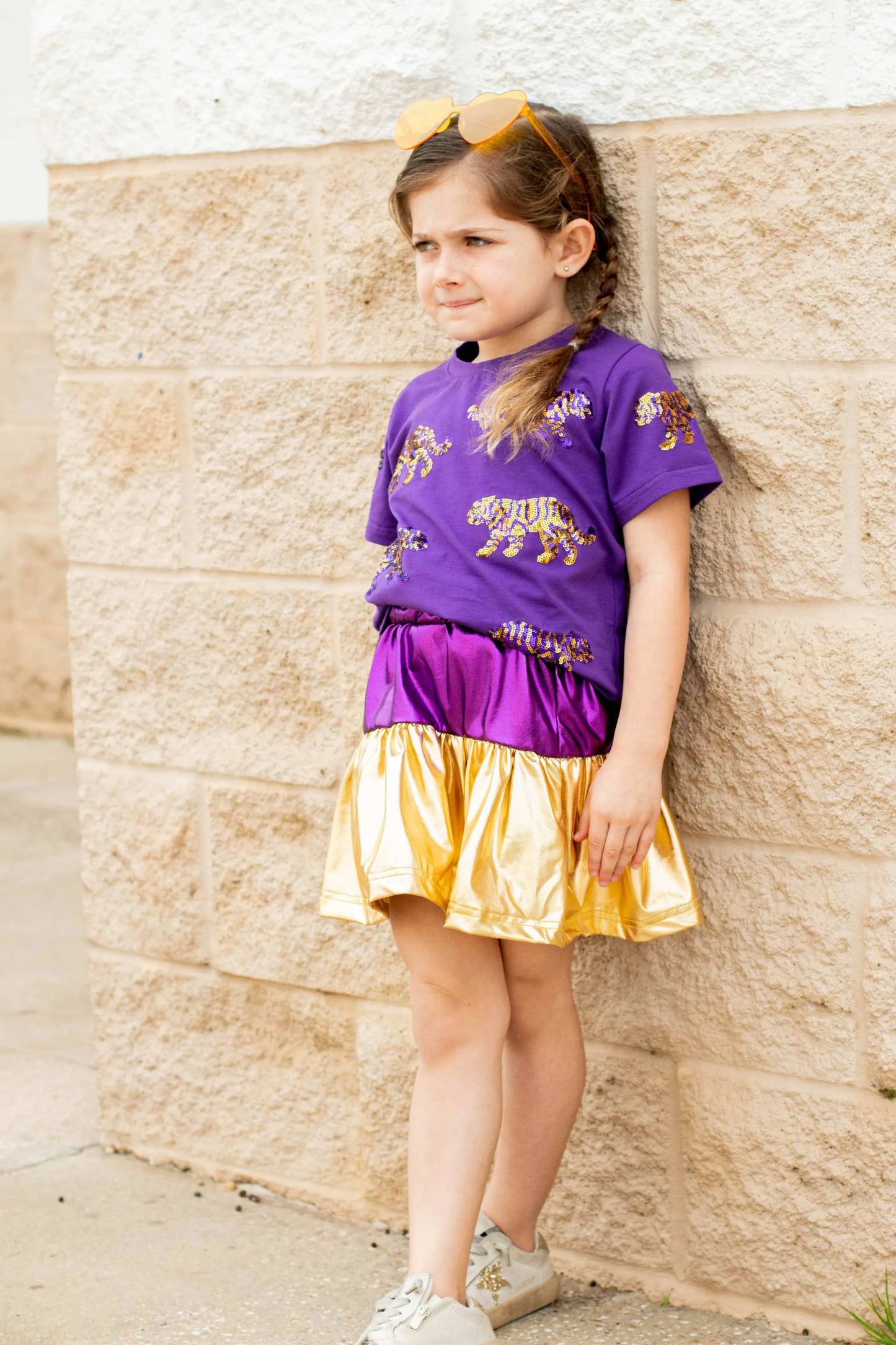 Seersucker JOEY - Gold Champion Tiger Tee Kids