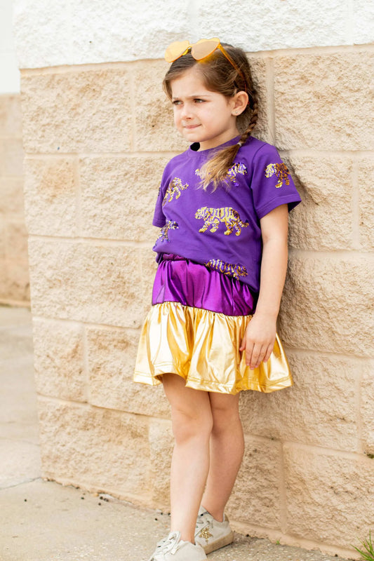 Seersucker JOEY - Gold Champion Tiger Tee Kids