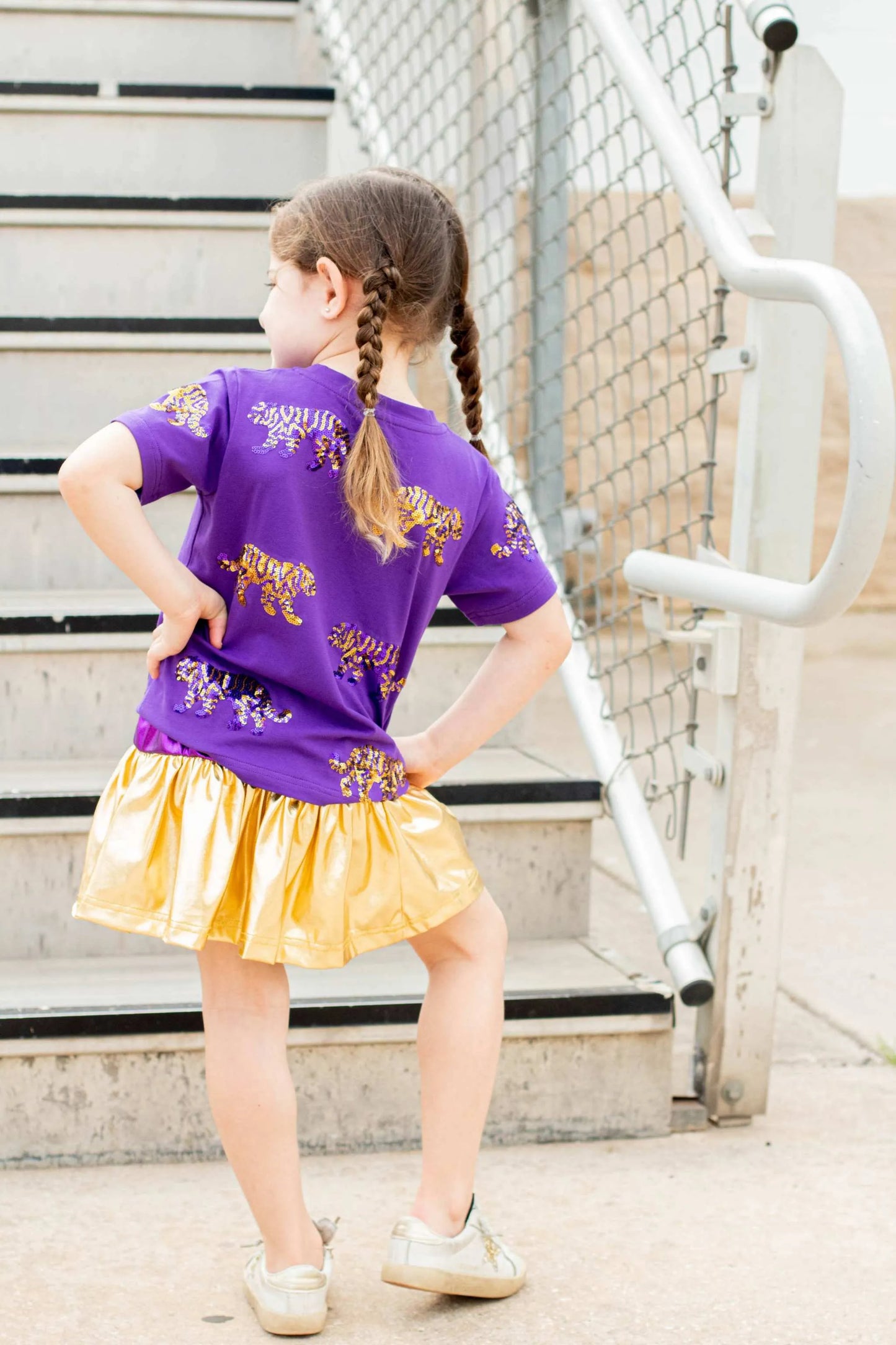 Seersucker JOEY - Gold Champion Tiger Tee Kids