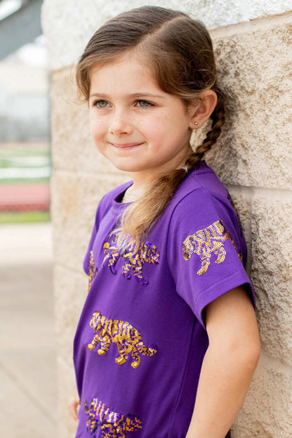 Seersucker JOEY - Gold Champion Tiger Tee Kids