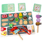 Kids Wooden Barbecue Kitchen Toy Set – Pretend Play Food Cutting Game