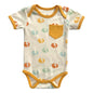 GOTS Certified Organic Cotton Short Sleeve Bodysuit - Smiley Bolts