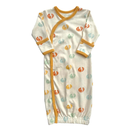 GOTS Certified Organic Cotton Gown - Smiley Bolts