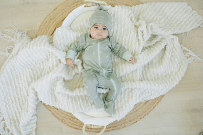 GOTS Certified Organic Cotton Zippy Footed - Freshwater Snail