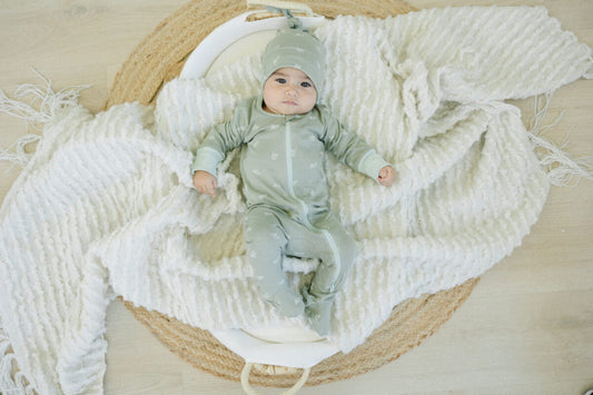 GOTS Certified Organic Cotton Zippy Footed - Freshwater Snail