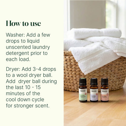 Wool Dryer Balls 6 Pack and Sparkling Laundry Blend 3 Pack