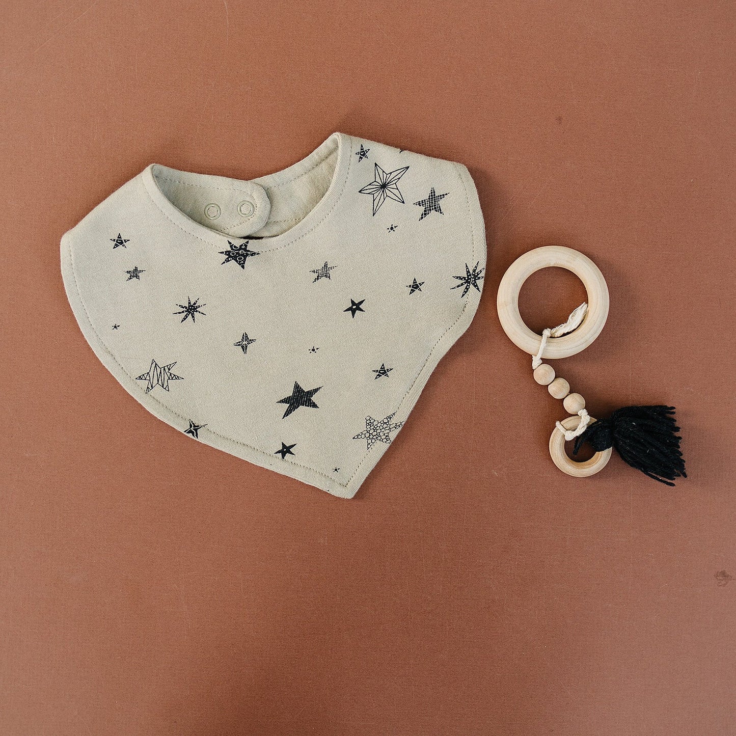 GOTS Certified Organic Cotton Bib - Cosmic Stars