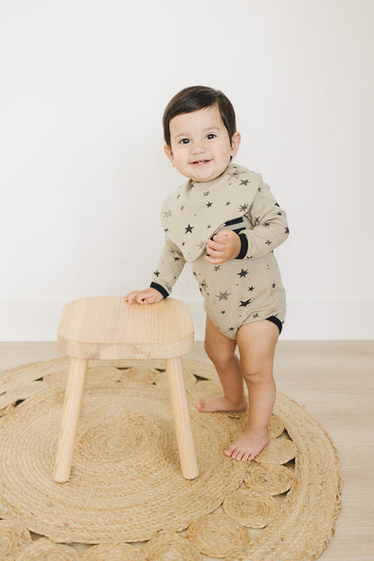 Organic Cotton Long Sleeve Bodysuit - Cosmic Star