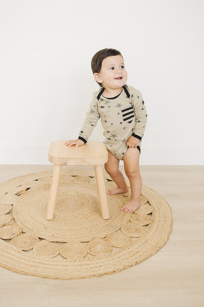 Organic Cotton Long Sleeve Bodysuit - Cosmic Star
