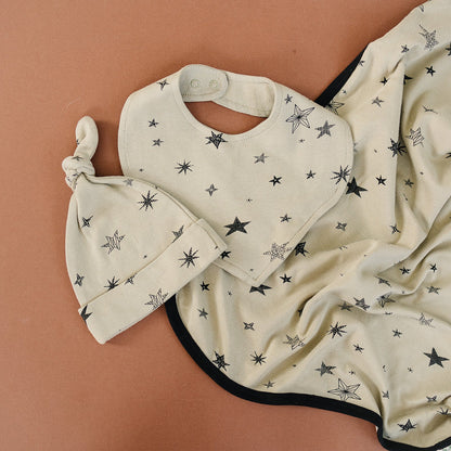 GOTS Certified Organic Cotton Bib - Cosmic Stars